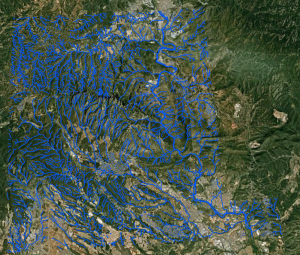 Imatge de les regions hidrològiques amb torrents complert