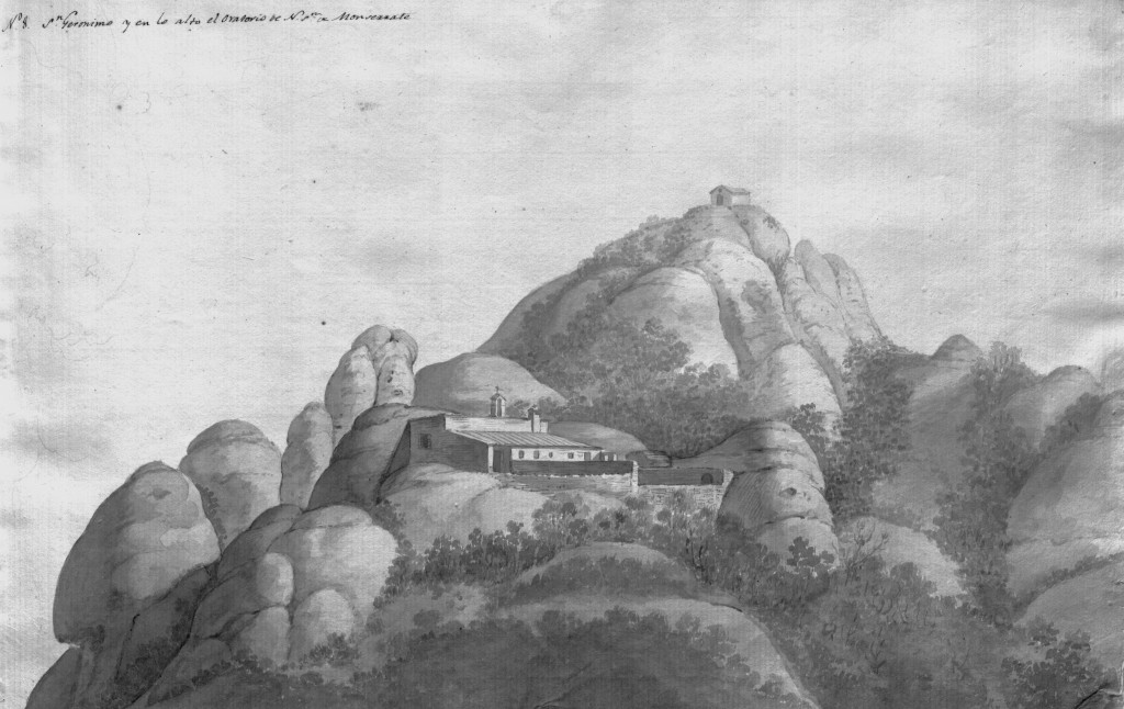 Ermita de sant Jeroni. Aiguafort de Pere Pau Muntanya i Francesc Remart (1790)