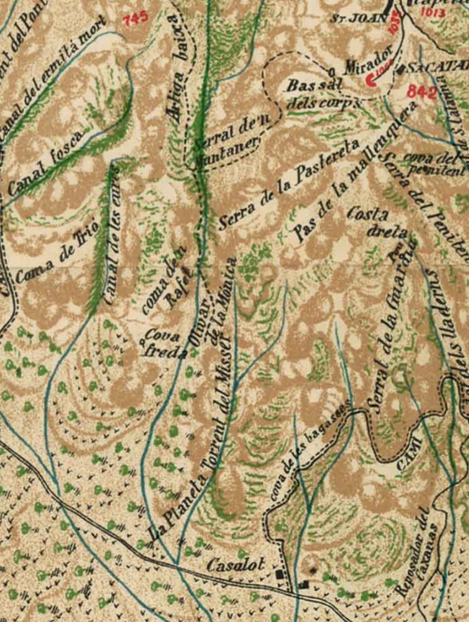 Fragment del mapa de Joan Cabeza