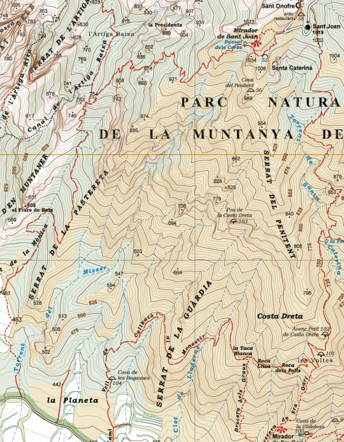 Torrent del Misser. Mapa editorial Alpina 2015